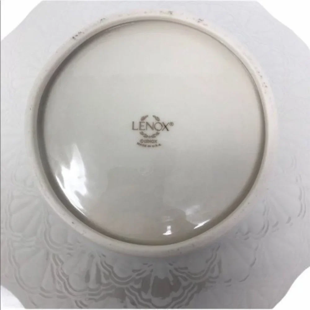 Lenox Gold Rim Textured Bowl Made in USA